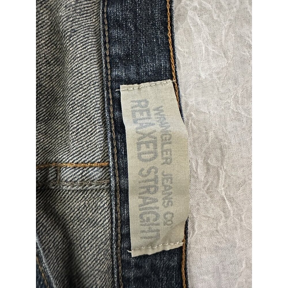 Wrangler Men's Size 40x30 Jeans Relaxed Straight Dark Wash Western Workwear Pant - Picture 6 of 13